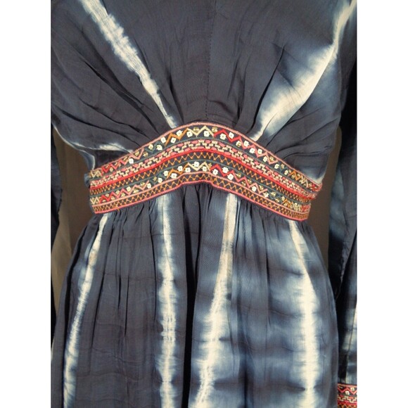 Verb by Pallavi Singhee Anthropologie Mini Dress Size XS Blue Tie Dye New - Picture 8 of 13